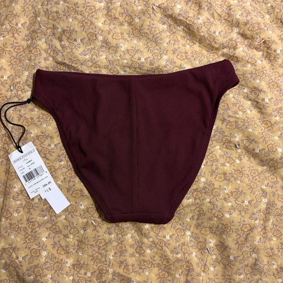 Robin Piccone Women's Deep Burgundy Bikini Bottom - Picture 4 of 5